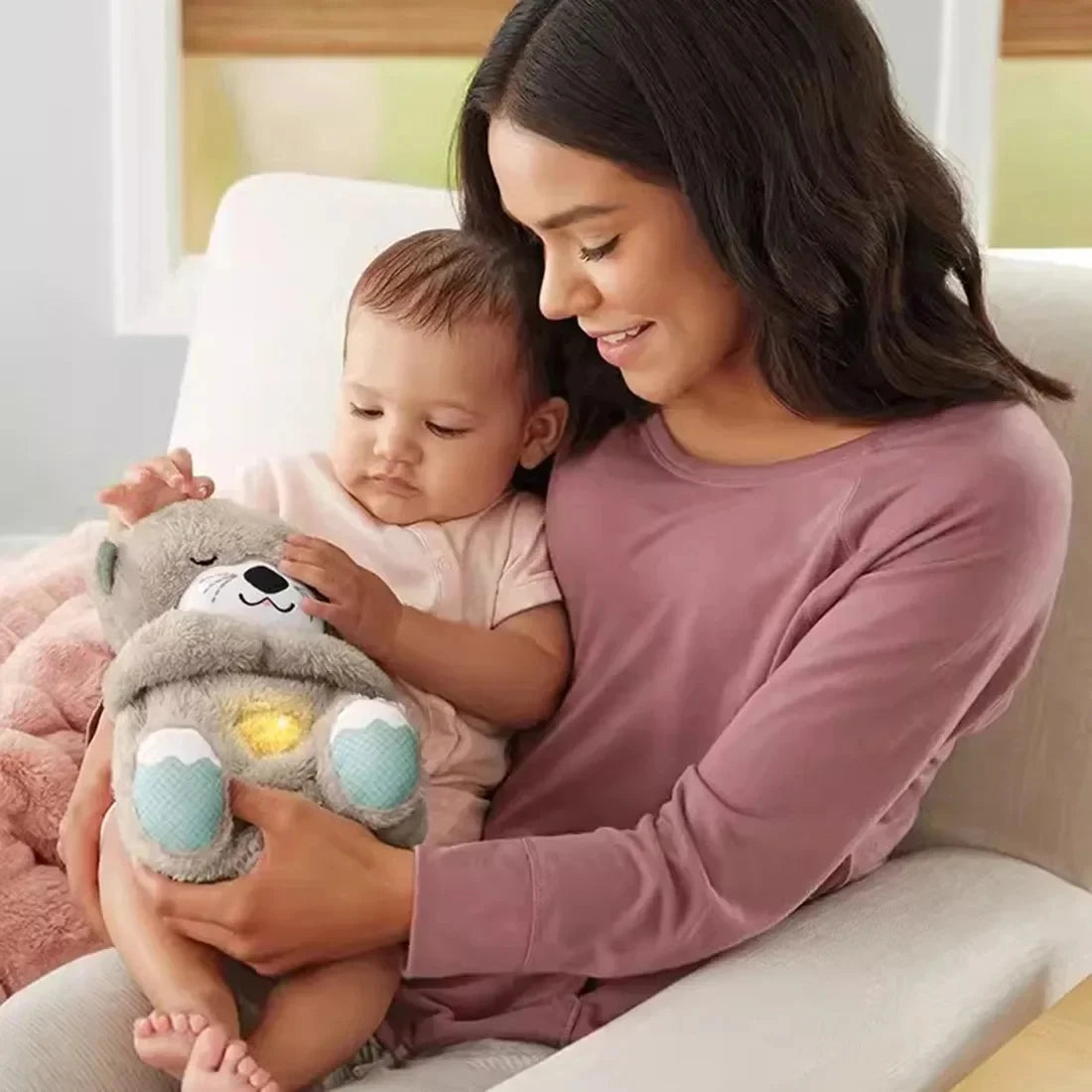 Baby Breathing Otter Plush